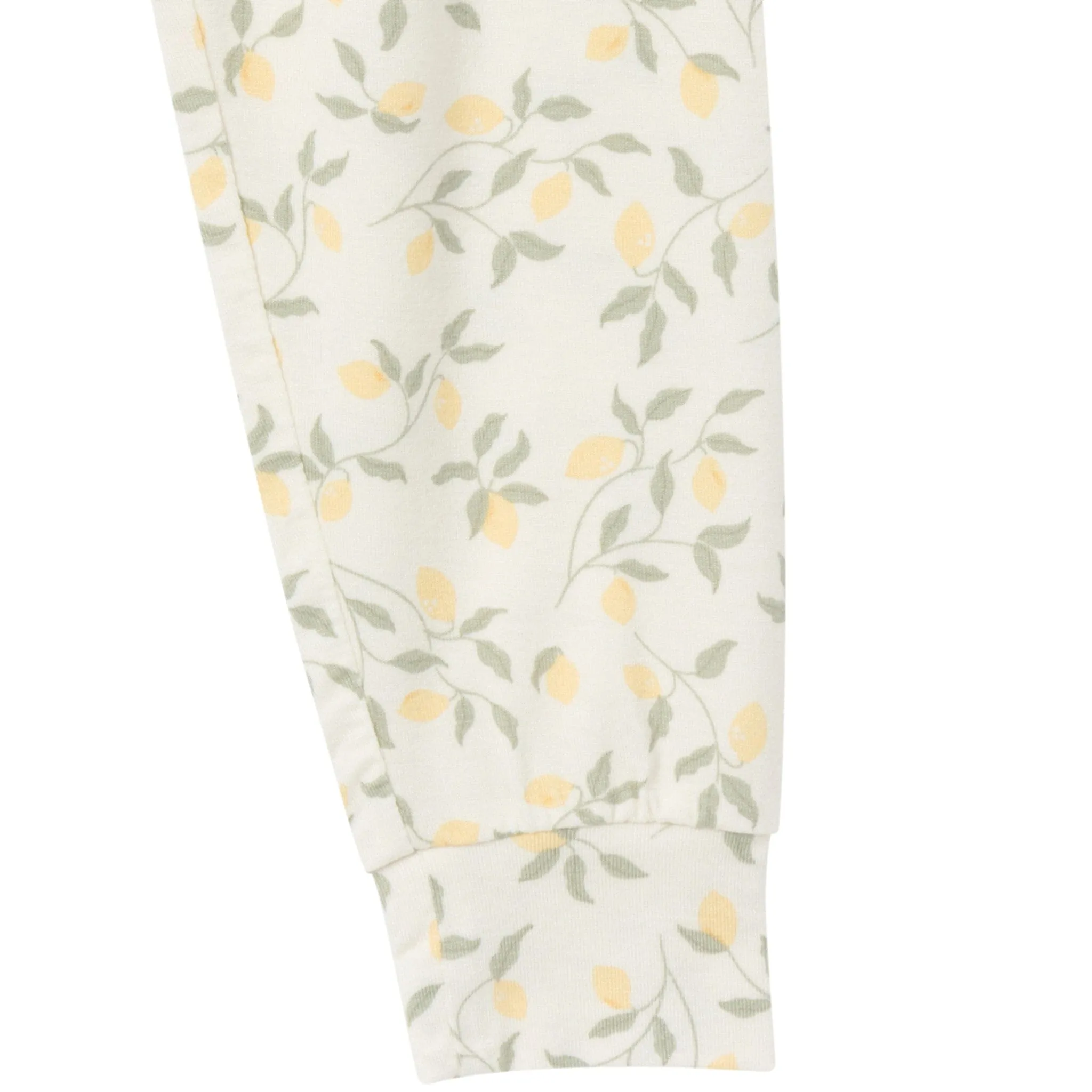 4-Piece Infant & Toddler Girls Lemon Vines Snug Fitting Pajamas
