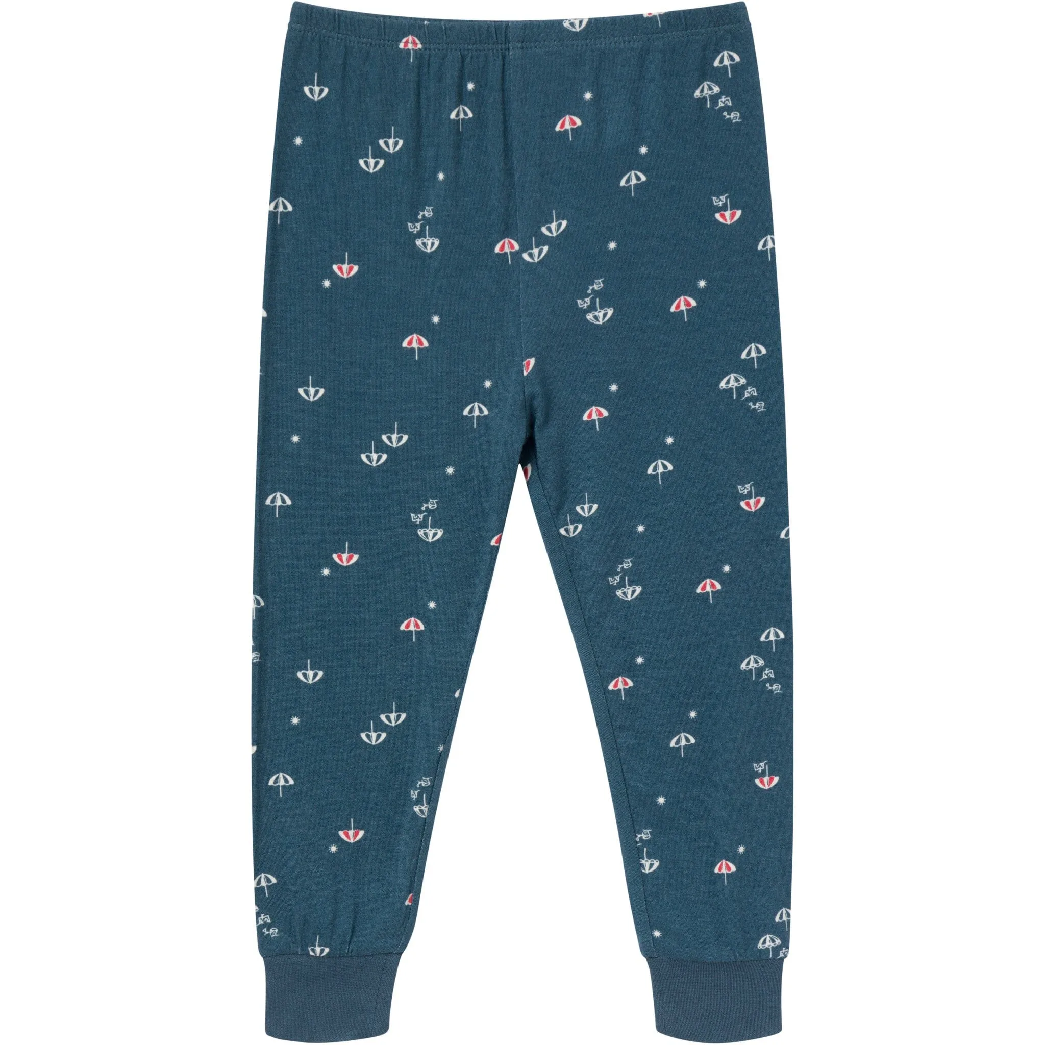 4-Piece Infant & Toddler Neutral Blue Umbrella Snug Fitting Pajamas