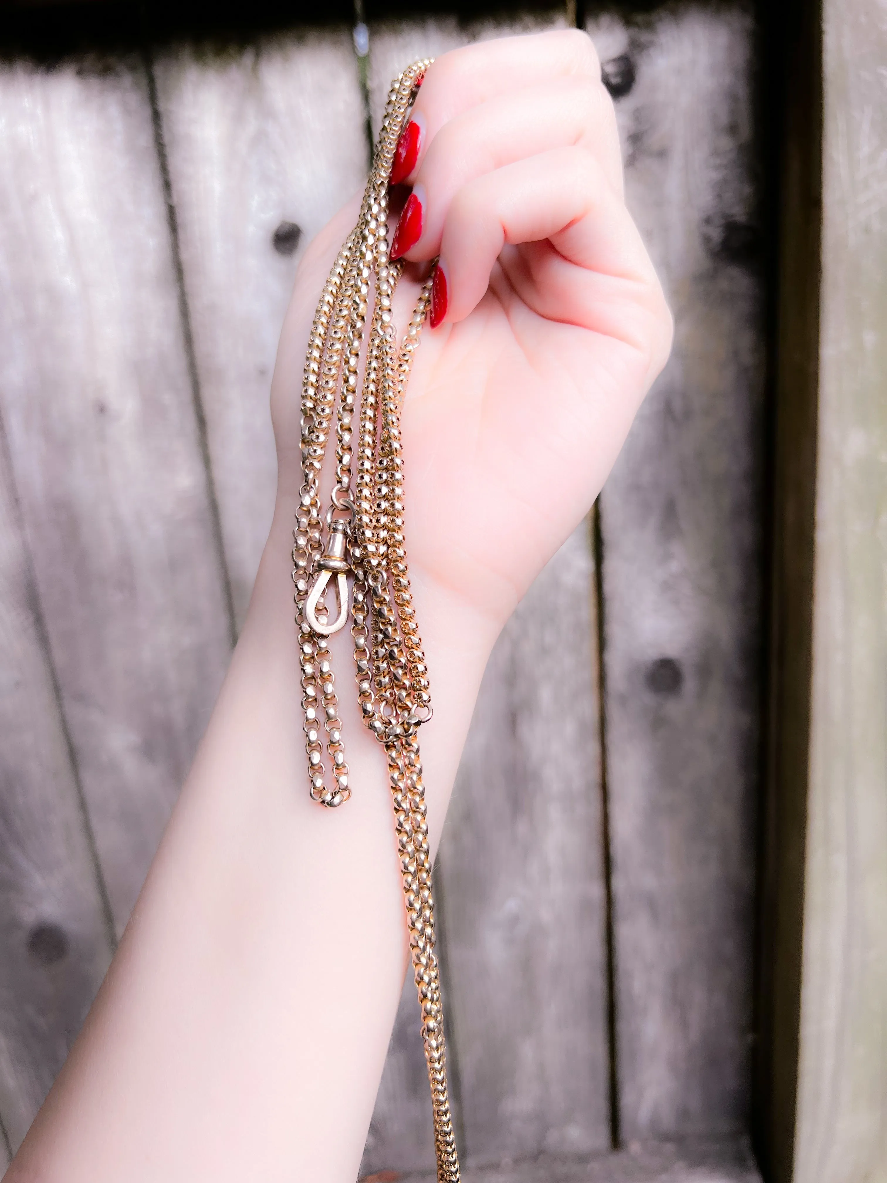 59" Star Patterned Long Guard Chain