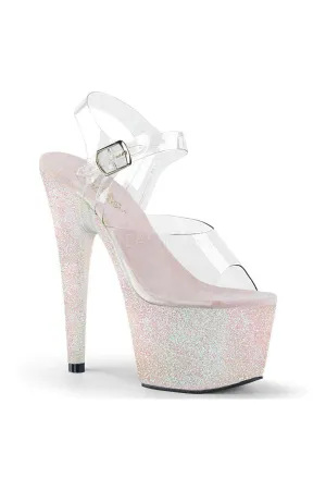 ADORE-708HMG Platform Sandals | Clear Vinyl