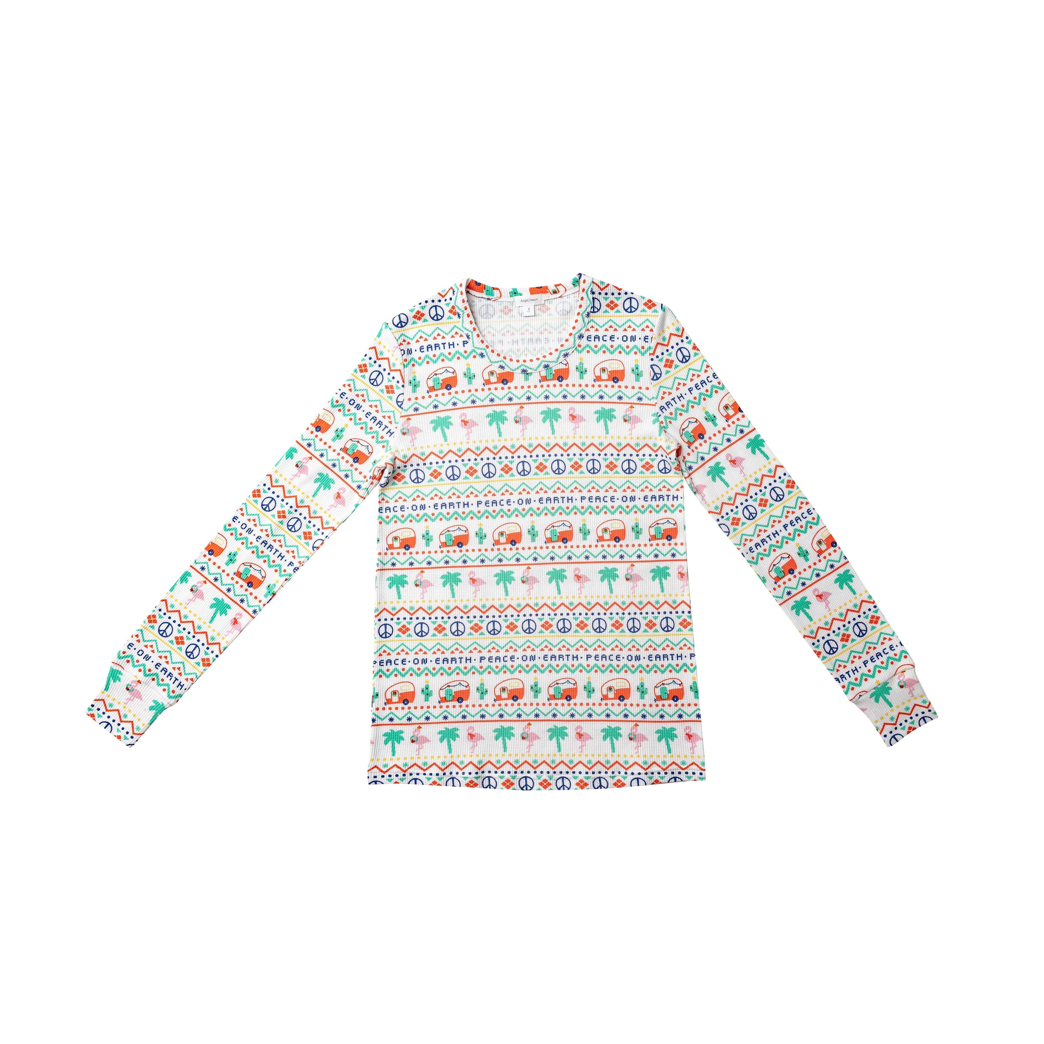 Angel Dear California Fair Isle Adult Thermal Lounge Wear Set