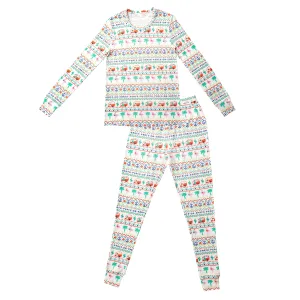 Angel Dear California Fair Isle Adult Thermal Lounge Wear Set