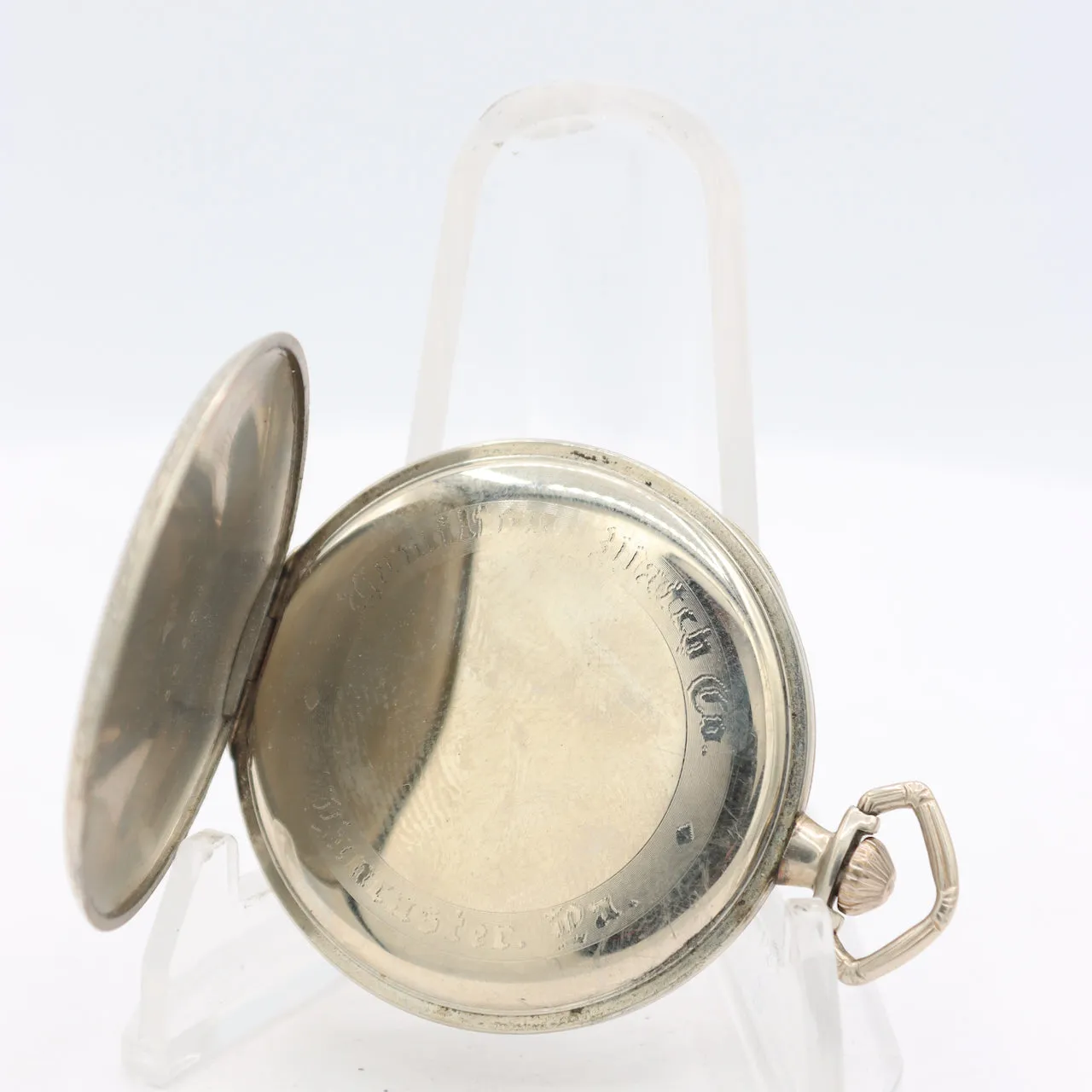 Antique 12s 1924 Hamilton 17 Jewel Mechanical Pocket Watch 912 14k White GF