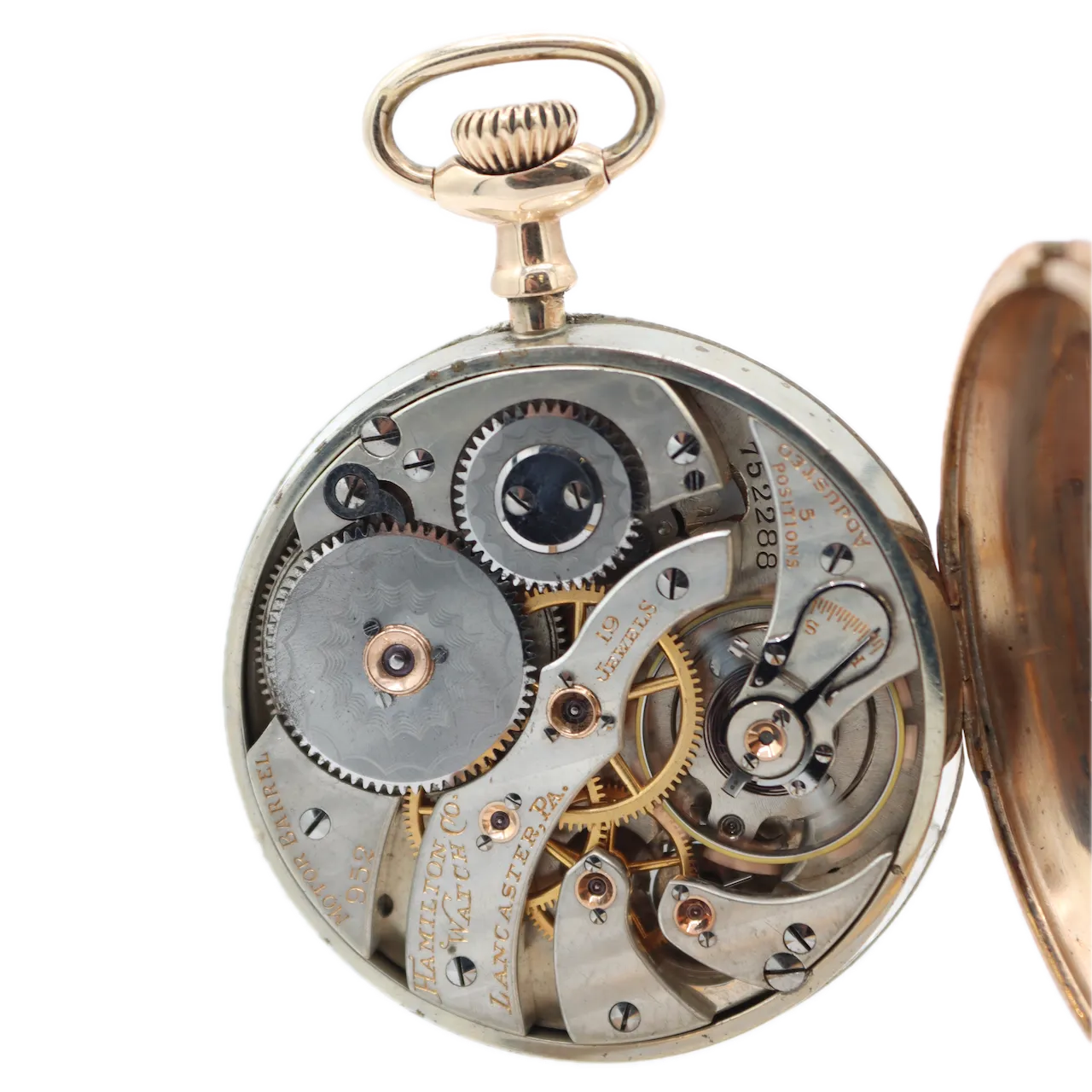 Antique 16s 1911 Hamilton Swing-out 19 Jewel Pocket Watch 952 Gold Filled