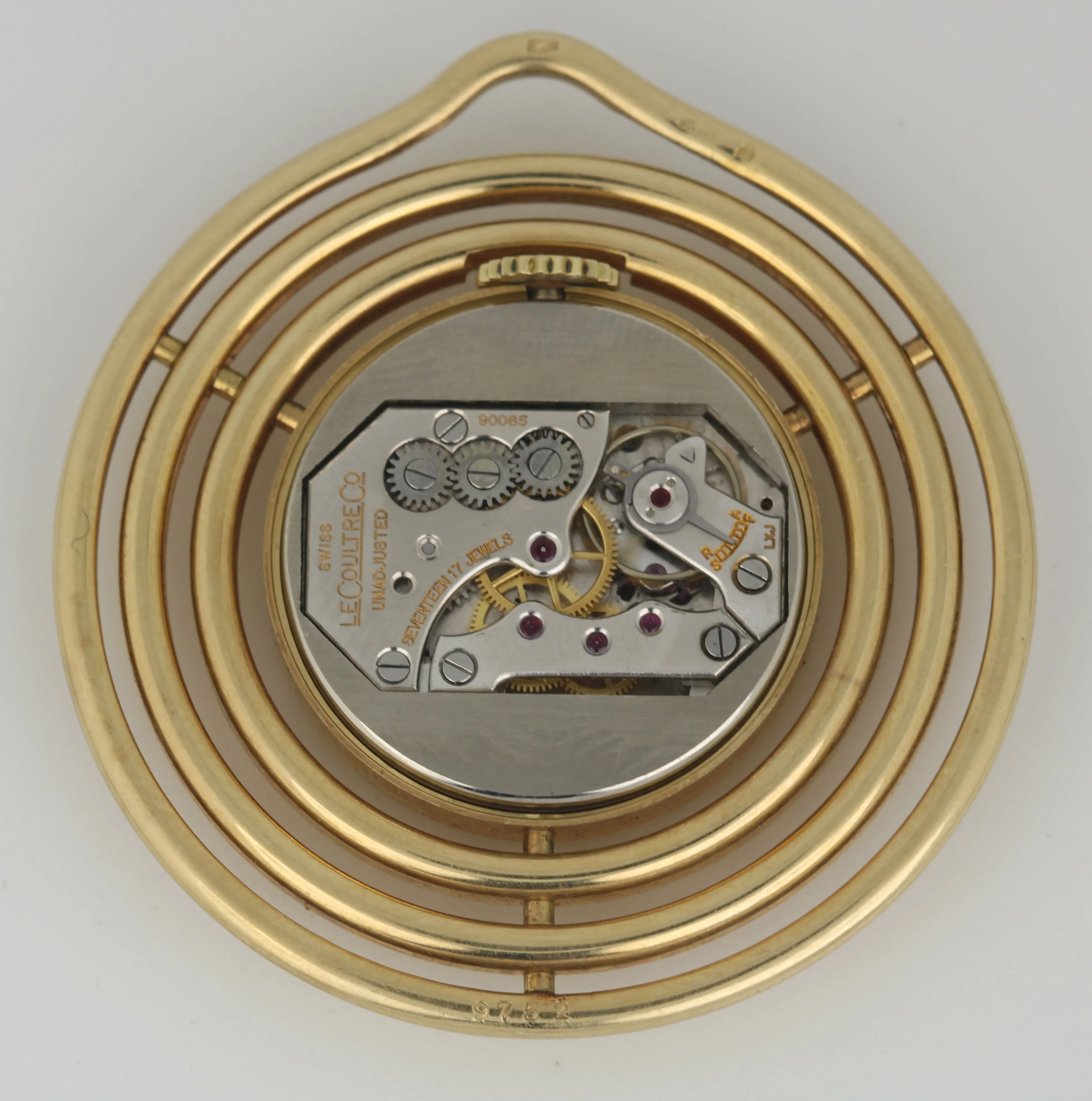 Antique Cartier 18K Yellow Gold LeCoultre Movement Mechanical Pocket Watch