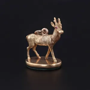 Antique Deer Fob of 18k Gold