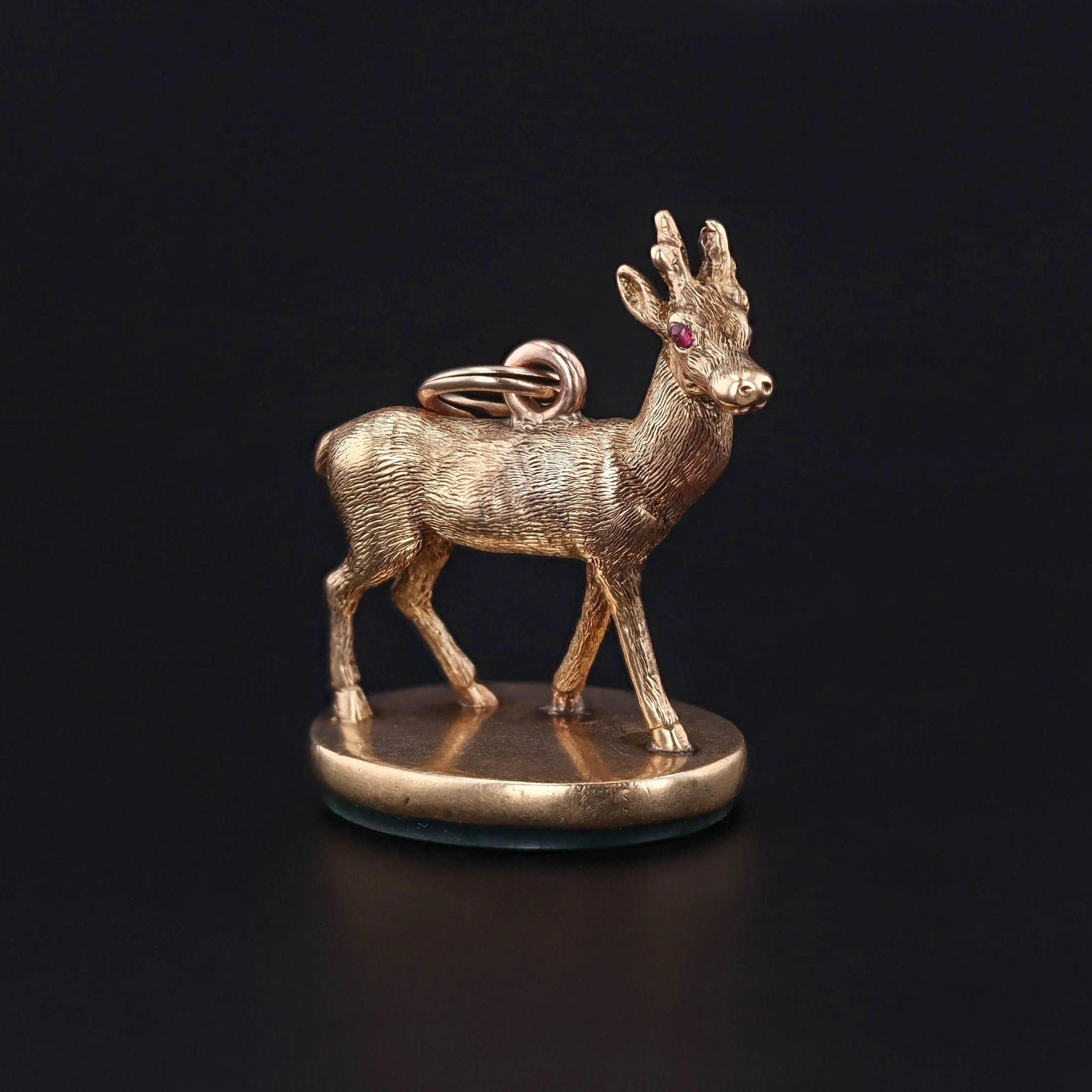 Antique Deer Fob of 18k Gold