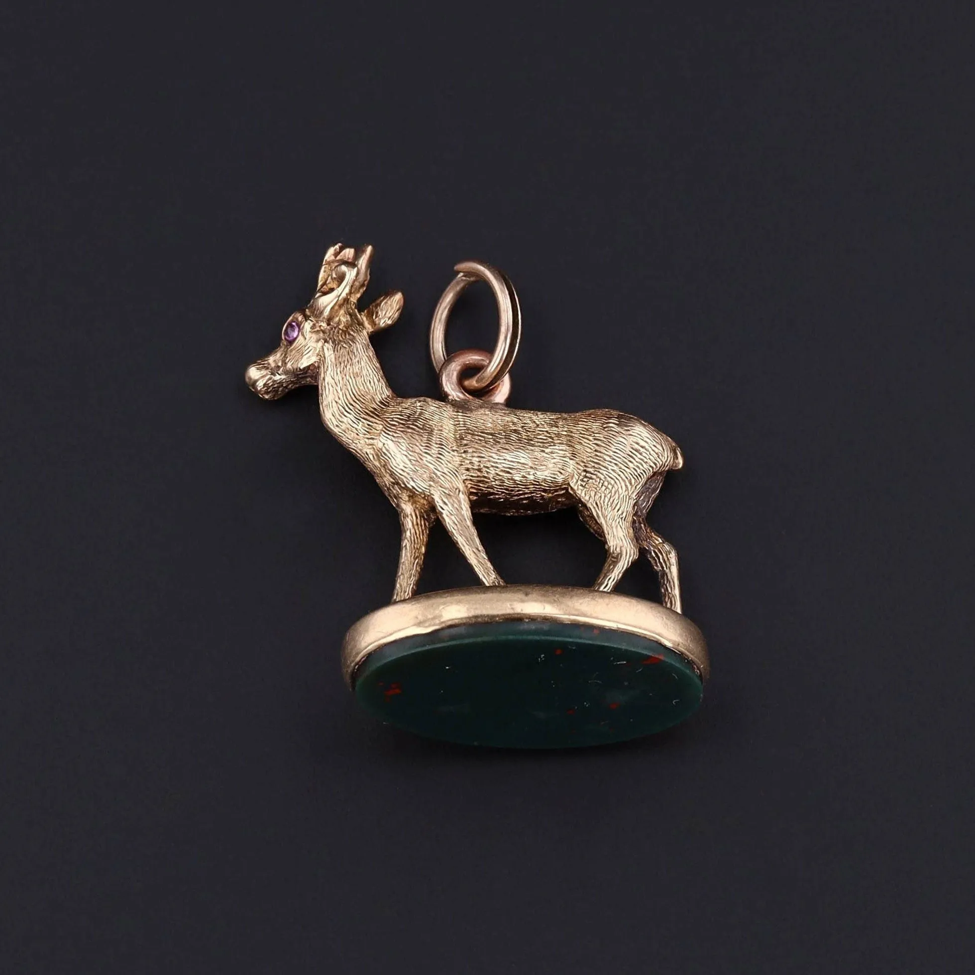 Antique Deer Fob of 18k Gold