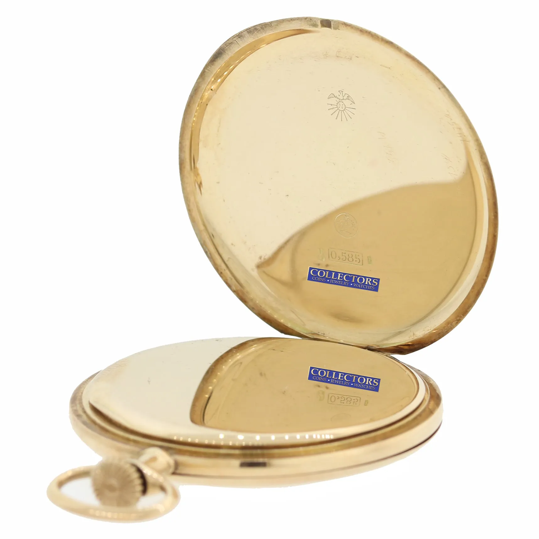 Antique Ulysse Nardin Solid 14k Gold Manual Swiss Full Hunter Pocket Watch