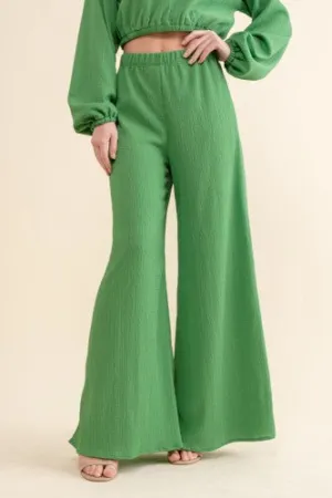 Apple Green Elastic Waist Pants