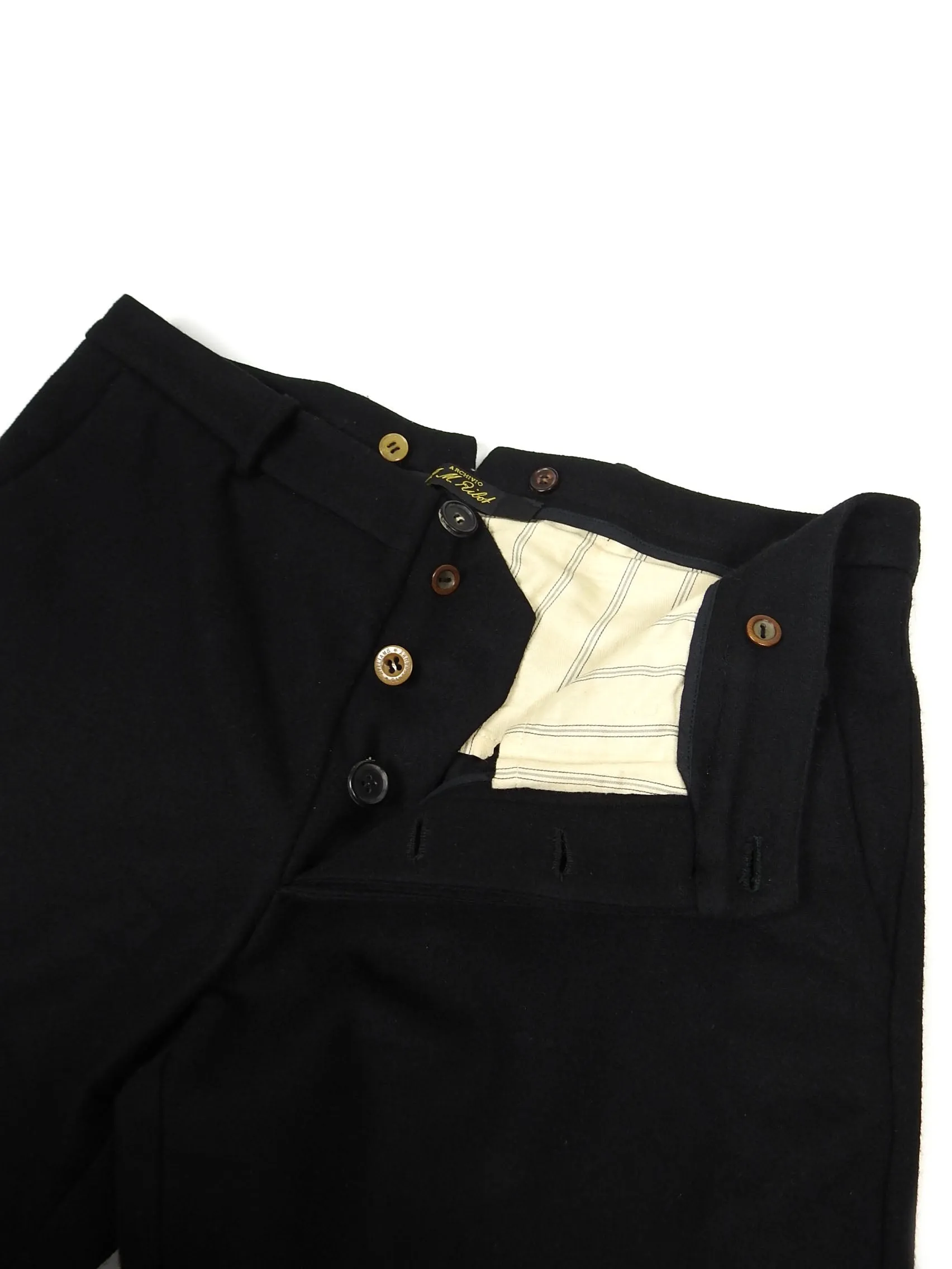 Archivio J.M. Rabiot Black Wool Pants Size 48