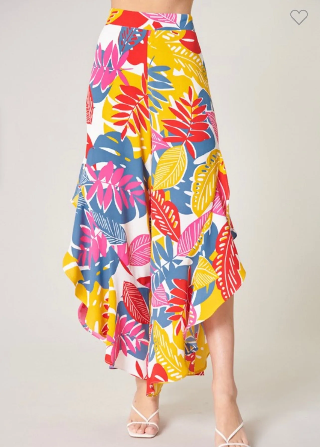 Asymmetrical Ruffle Pants
