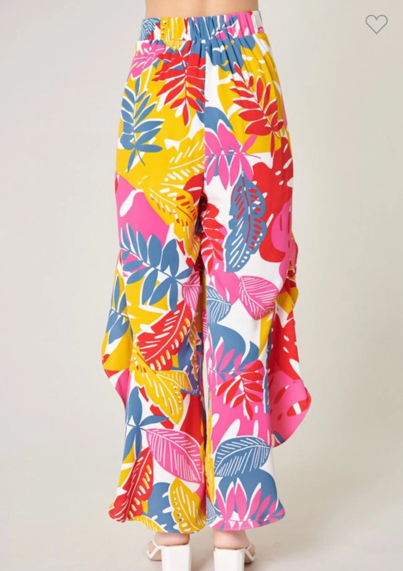Asymmetrical Ruffle Pants