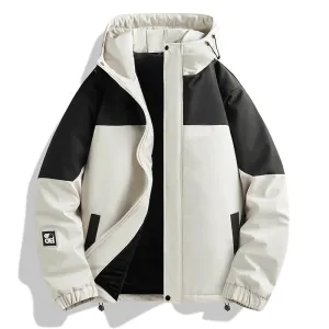 Autumn and Winter Lovers Bread Jacket Cotton-padded Jacket Outdoor Waterproof Camping Men's Hooded Windbreaker Warm Down Jacket