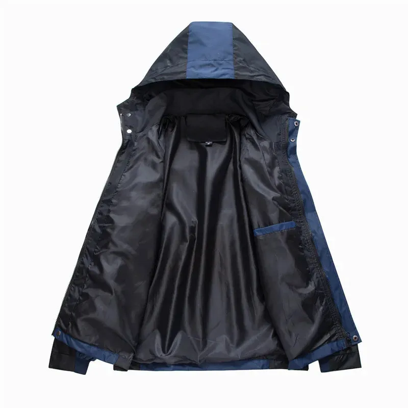 Autumn Hiking Jackets Men Outdoor Waterproof Hooded Windbreaker Coat Men Winter Windproof Sports Casual Jackets for Men Clothing
