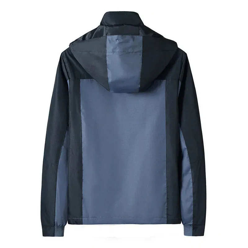 Autumn Hiking Jackets Men Outdoor Waterproof Hooded Windbreaker Coat Men Winter Windproof Sports Casual Jackets for Men Clothing