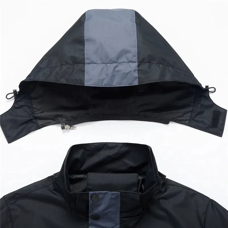 Autumn Hiking Jackets Men Outdoor Waterproof Hooded Windbreaker Coat Men Winter Windproof Sports Casual Jackets for Men Clothing
