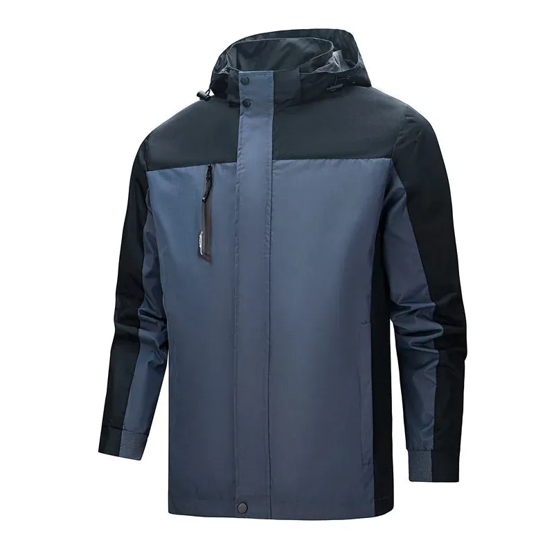 Autumn Hiking Jackets Men Outdoor Waterproof Hooded Windbreaker Coat Men Winter Windproof Sports Casual Jackets for Men Clothing