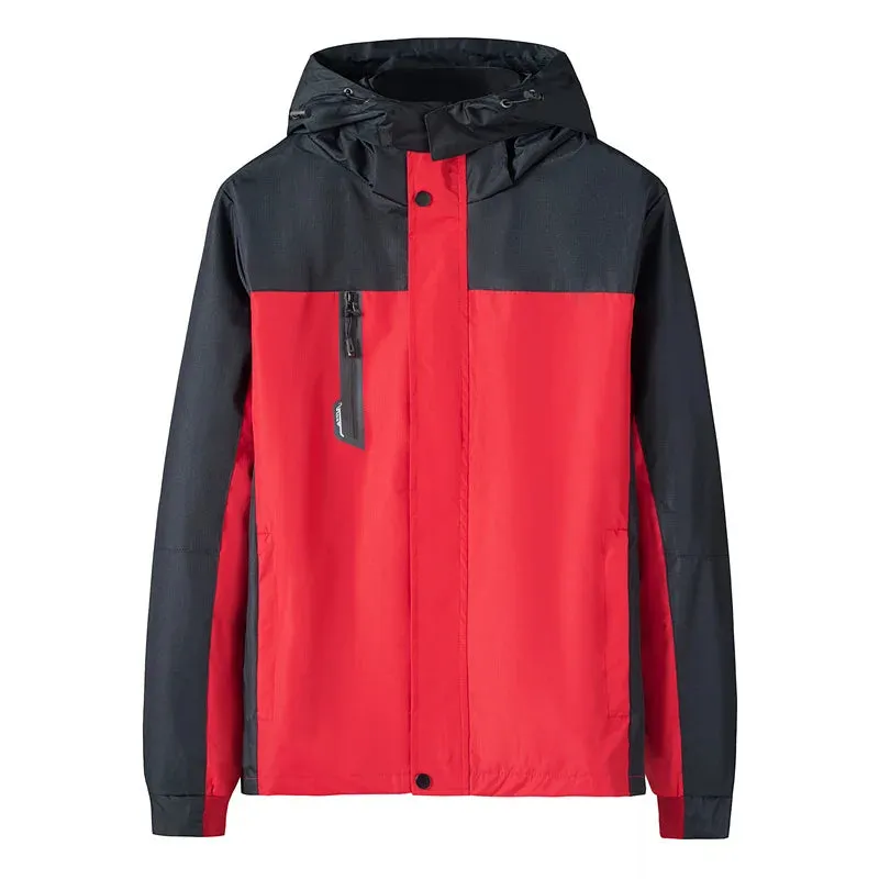 Autumn Hiking Jackets Men Outdoor Waterproof Hooded Windbreaker Coat Men Winter Windproof Sports Casual Jackets for Men Clothing