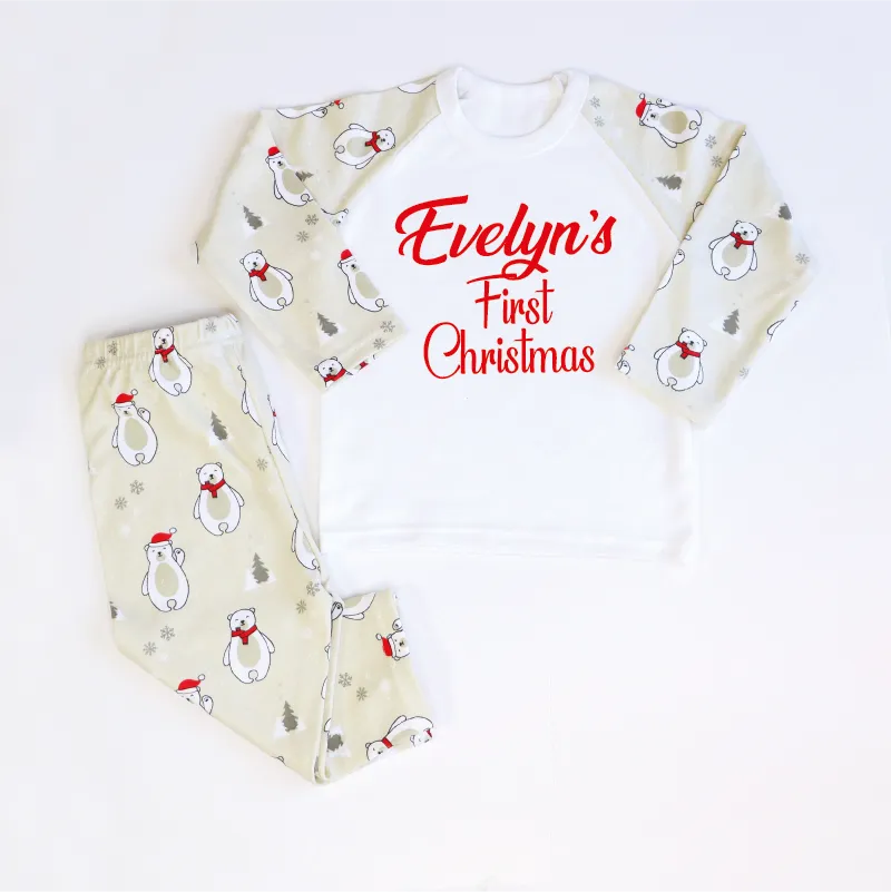 Baby's First Christmas Bear Pyjamas