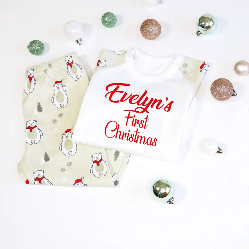 Baby's First Christmas Bear Pyjamas