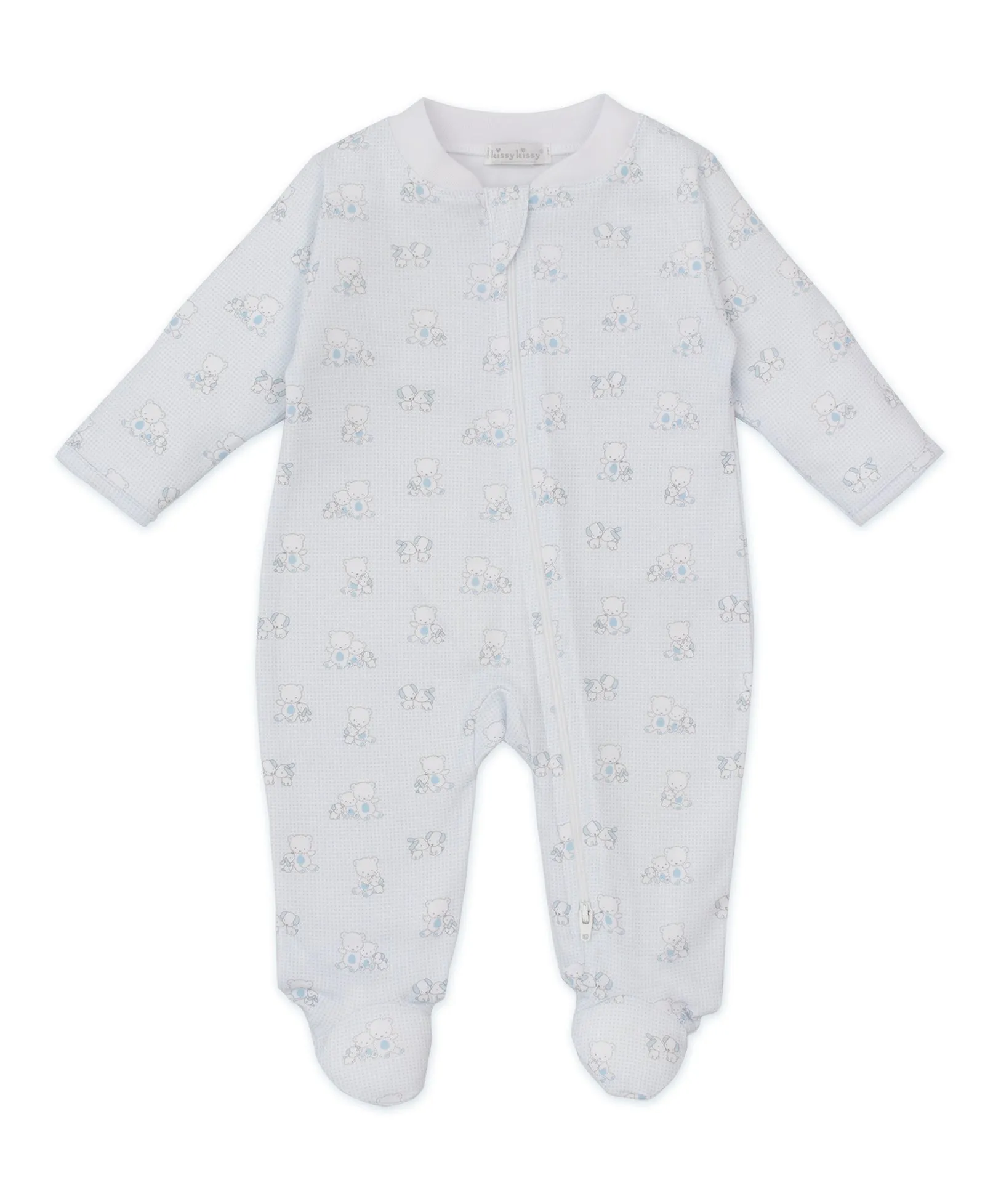 Beary Besties Blue Zip Footie