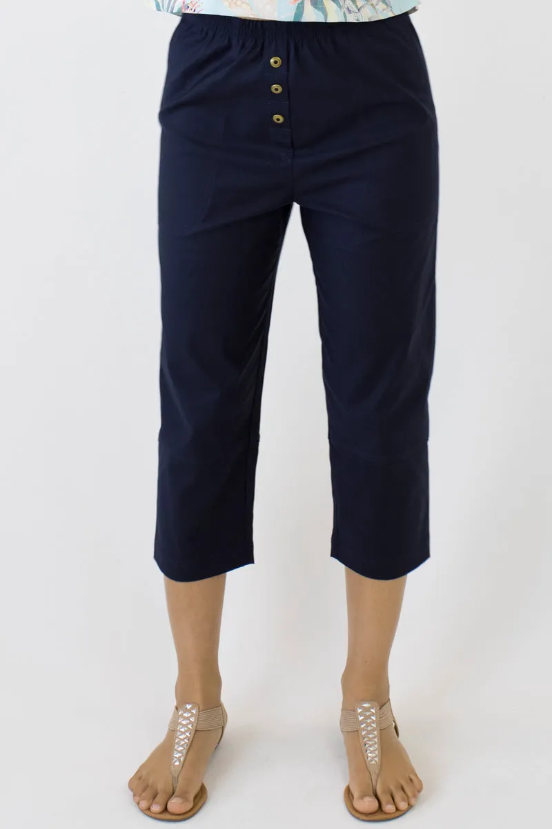 Bedarra 7/8 Length Pants in Cotton/Elastane B-01