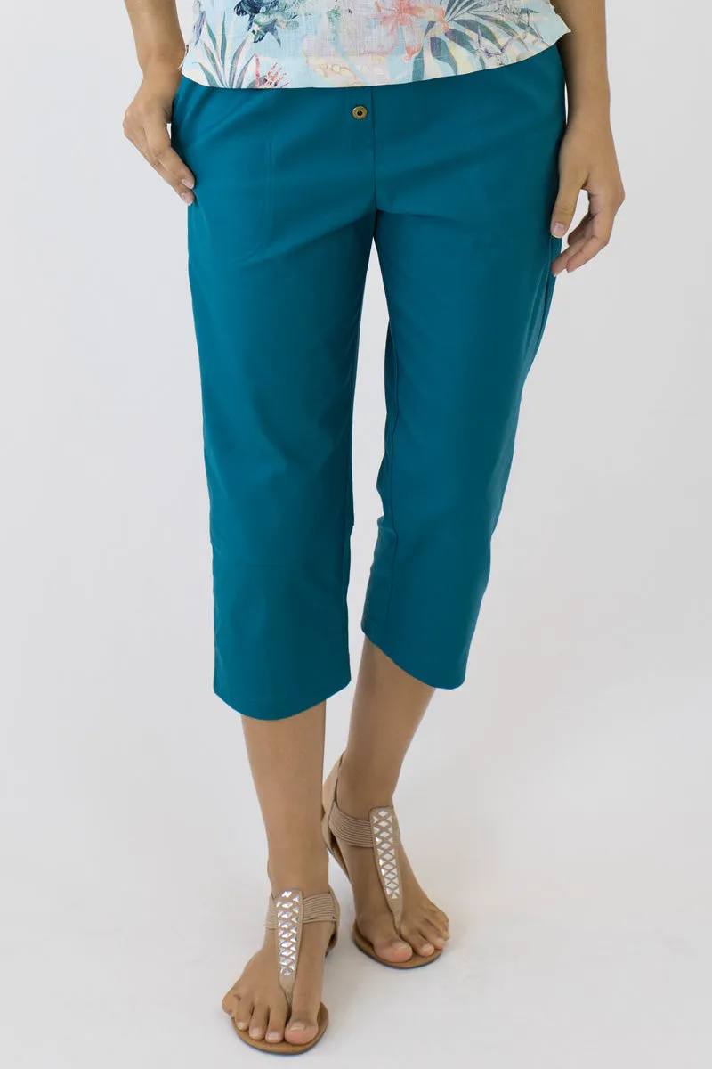 Bedarra 7/8 Length Pants in Cotton/Elastane B-01
