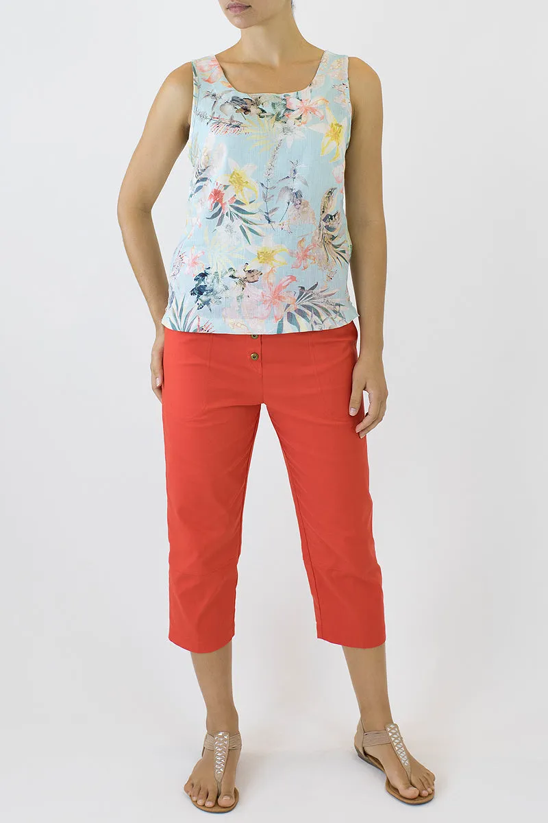 Bedarra 7/8 Length Pants in Cotton/Elastane B-01