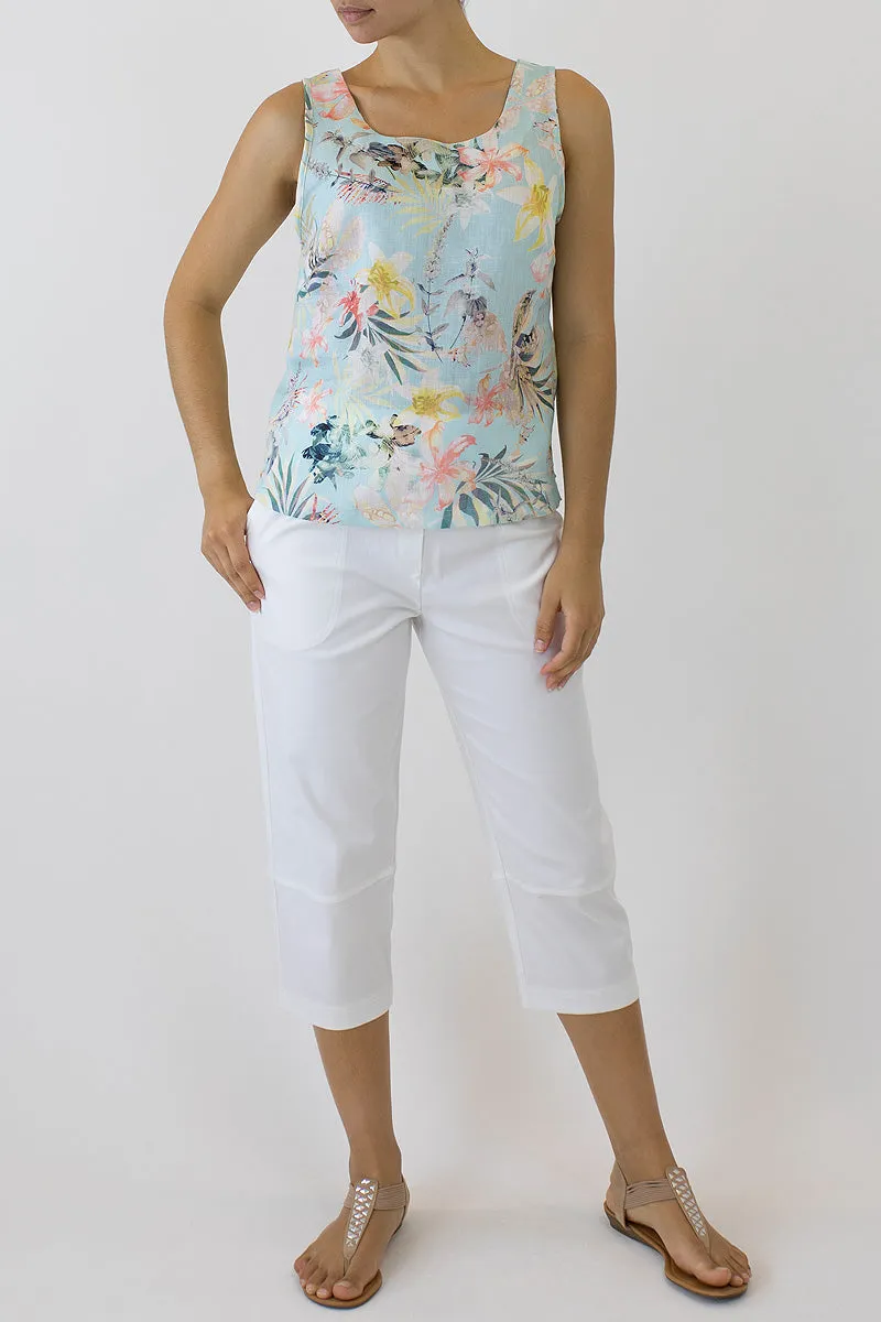 Bedarra 7/8 Length Pants in Cotton/Elastane B-01