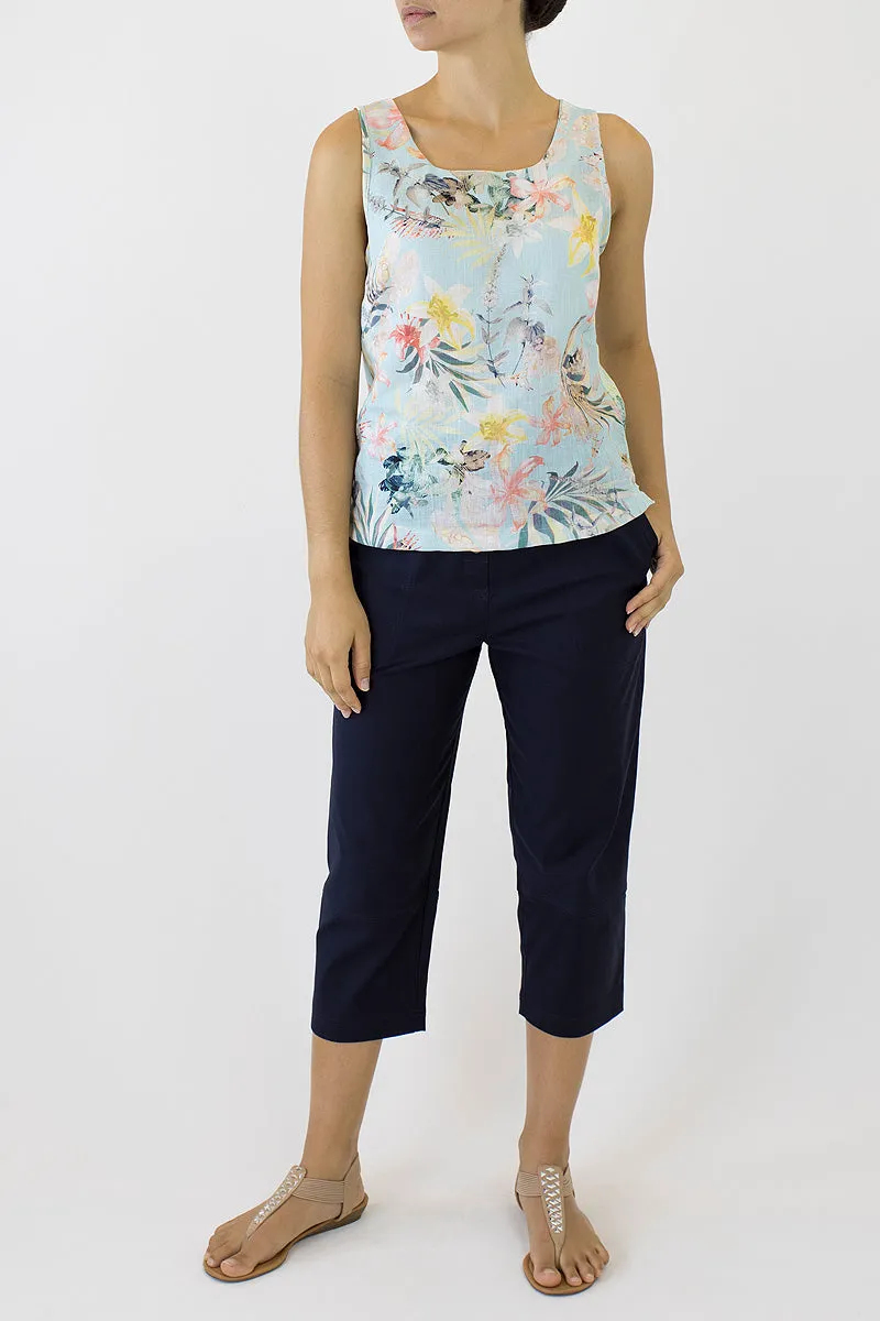 Bedarra 7/8 Length Pants in Cotton/Elastane B-01