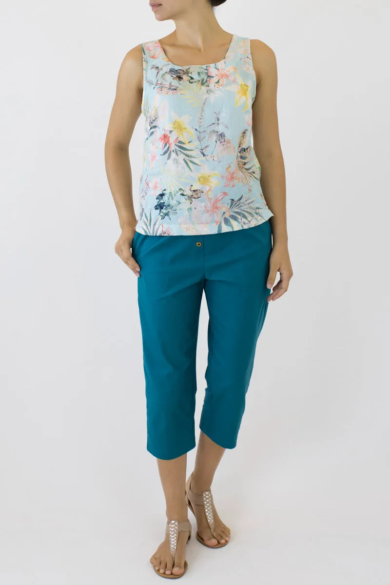 Bedarra 7/8 Length Pants in Cotton/Elastane B-01