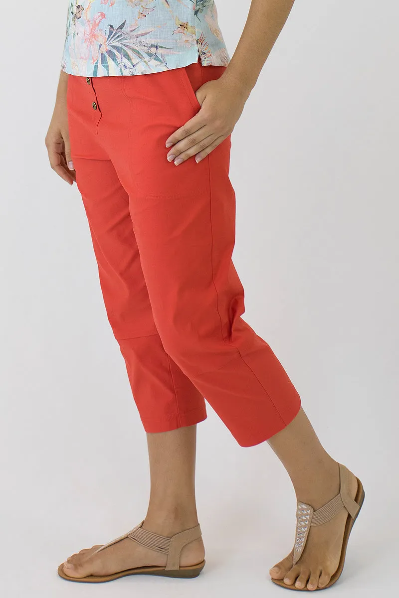 Bedarra 7/8 Length Pants in Cotton/Elastane B-01