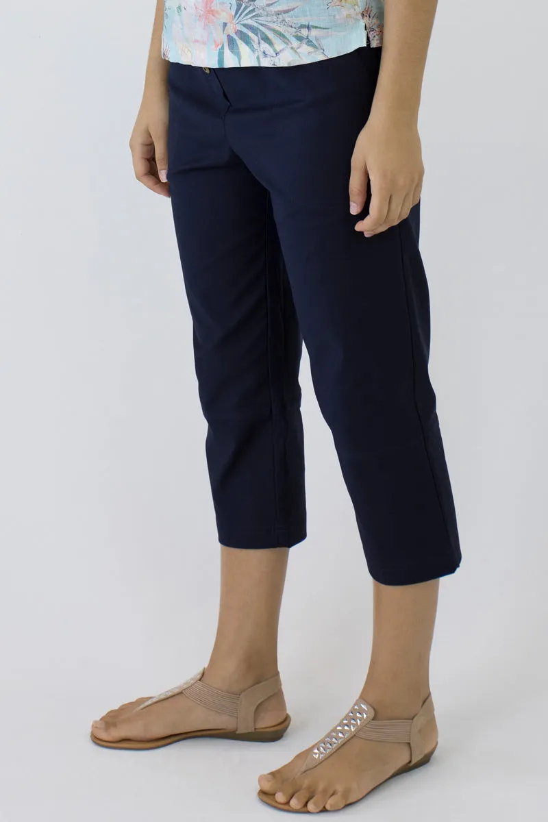 Bedarra 7/8 Length Pants in Cotton/Elastane B-01