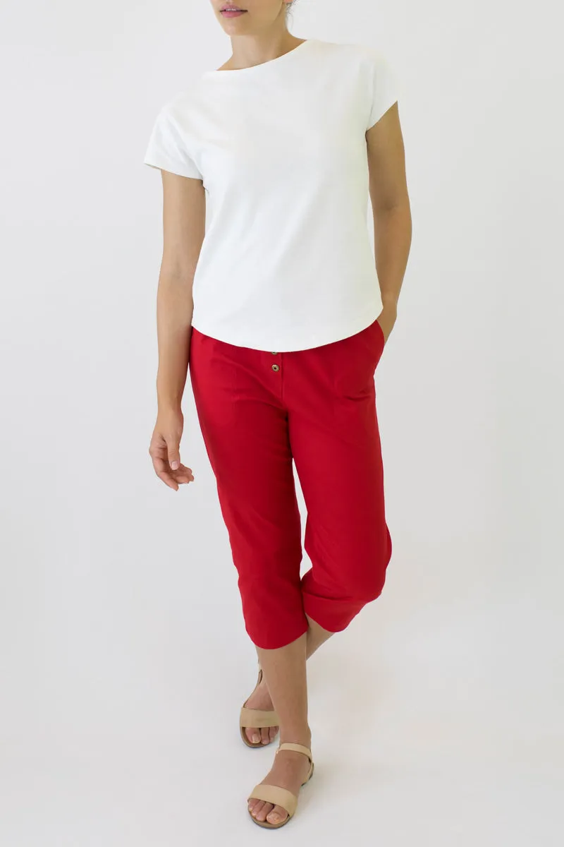 Bedarra 7/8 Length Pants in Cotton/Elastane B-01