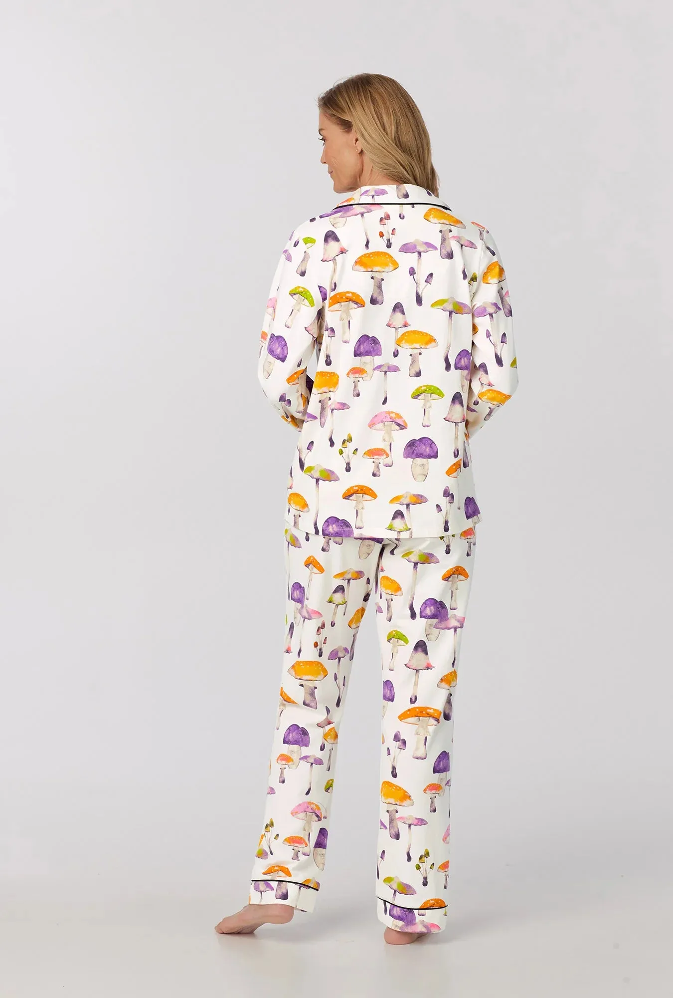 Bedhead Long Sleeve Stretch Jersey PJ Set - Dazzling Mushrooms