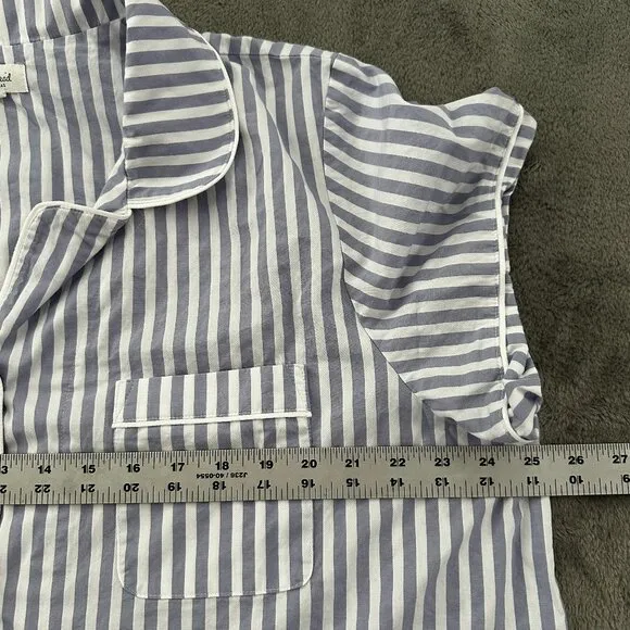BedHead Pajamas Set Women's 2X Shorts Short Sleeve Shirt Purple Stripe Summer