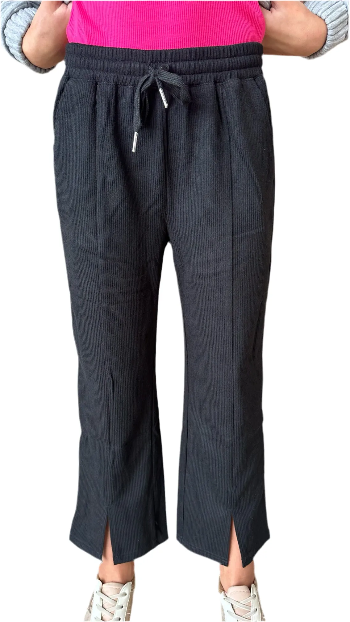 Black Ribbed Pants..