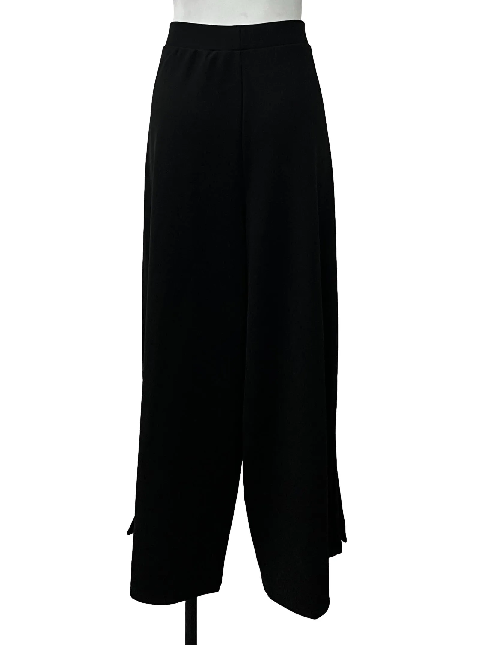 Black Side Button Culottes
