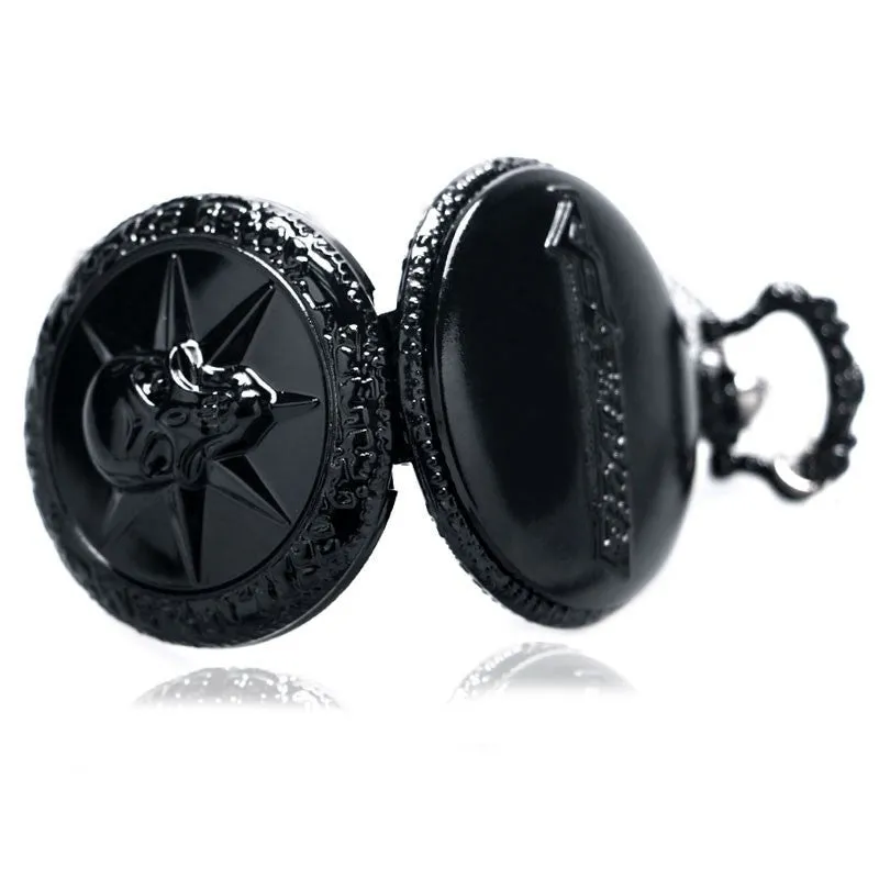 Black Skull Pocket Watch
