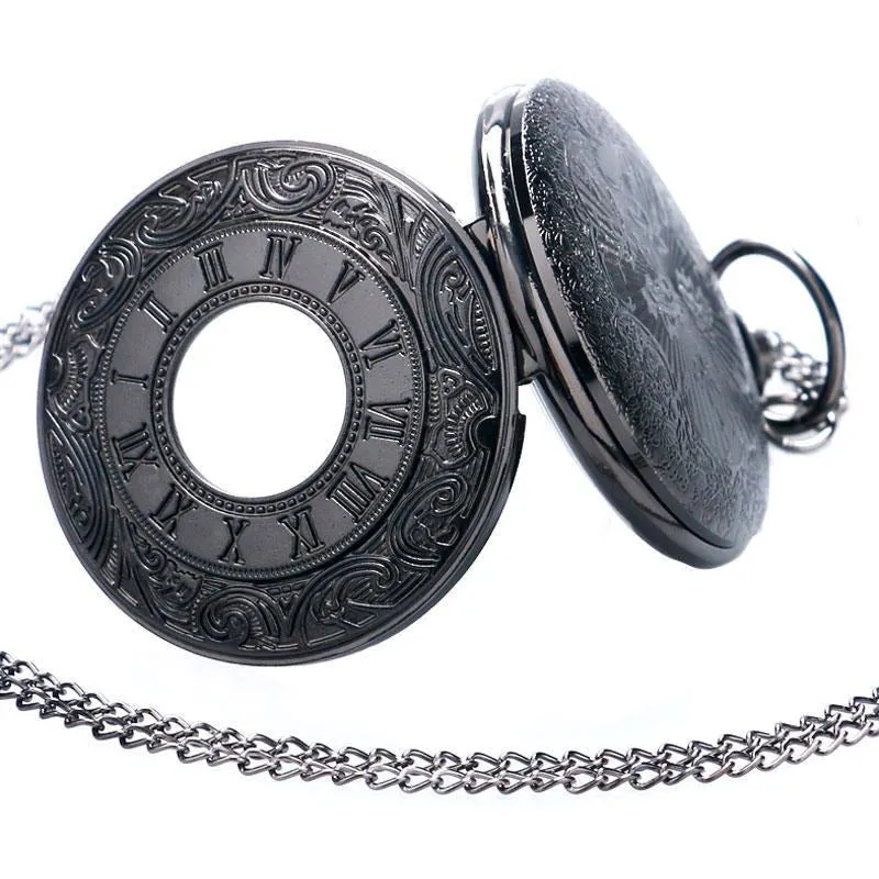 Black Steampunk Pocket Watch