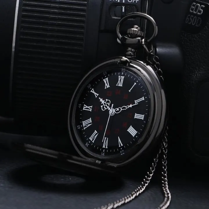 Black Steampunk Pocket Watch