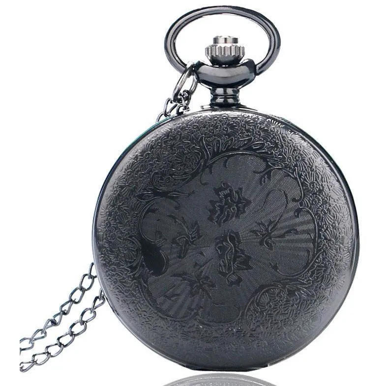 Black Steampunk Pocket Watch