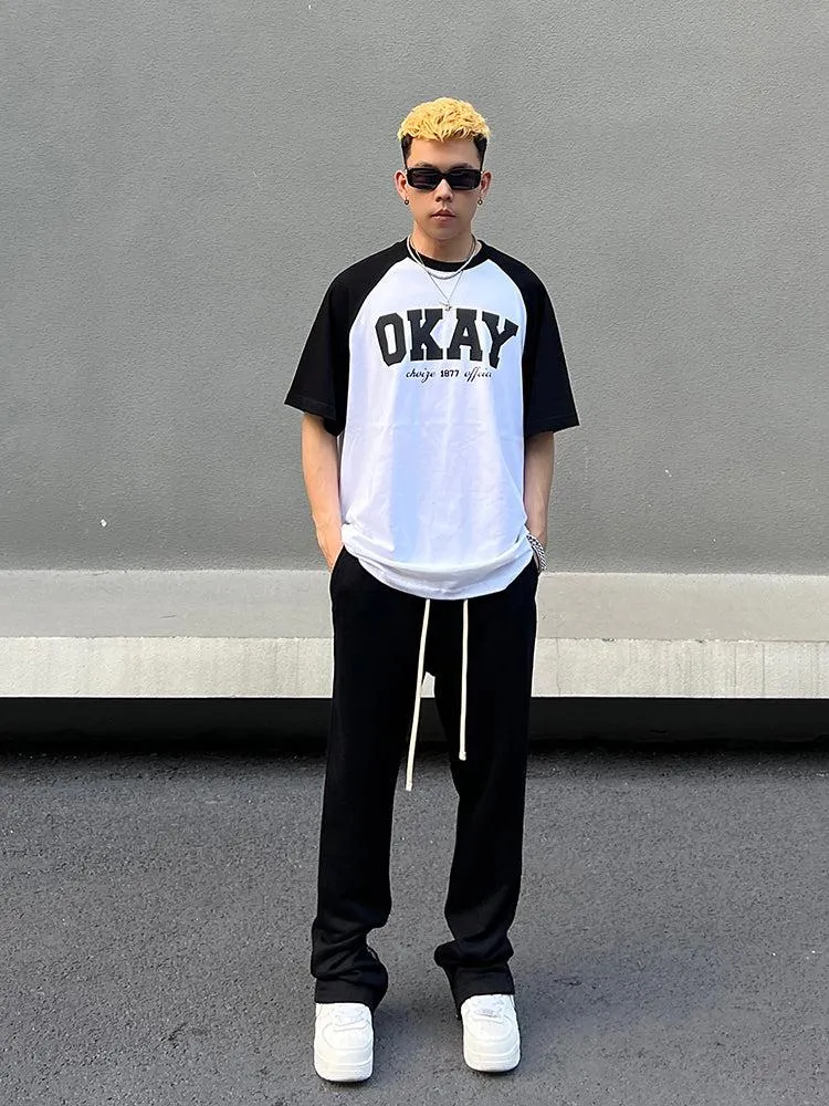 Black Zip Slim Drawstring Pants