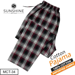 Blackish Check 100% Cotton Pajamas MCT-34