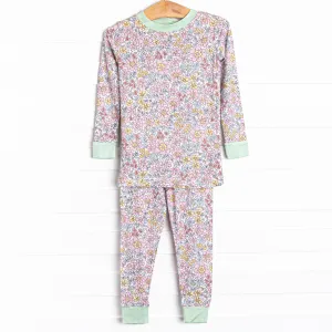 Botanical Garden Bamboo Pajama Set, Pink