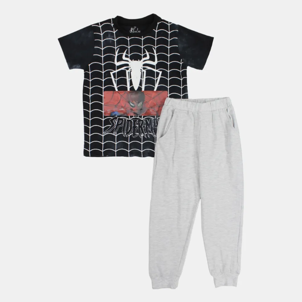 Boys Spiderman Cotton Pajama Set