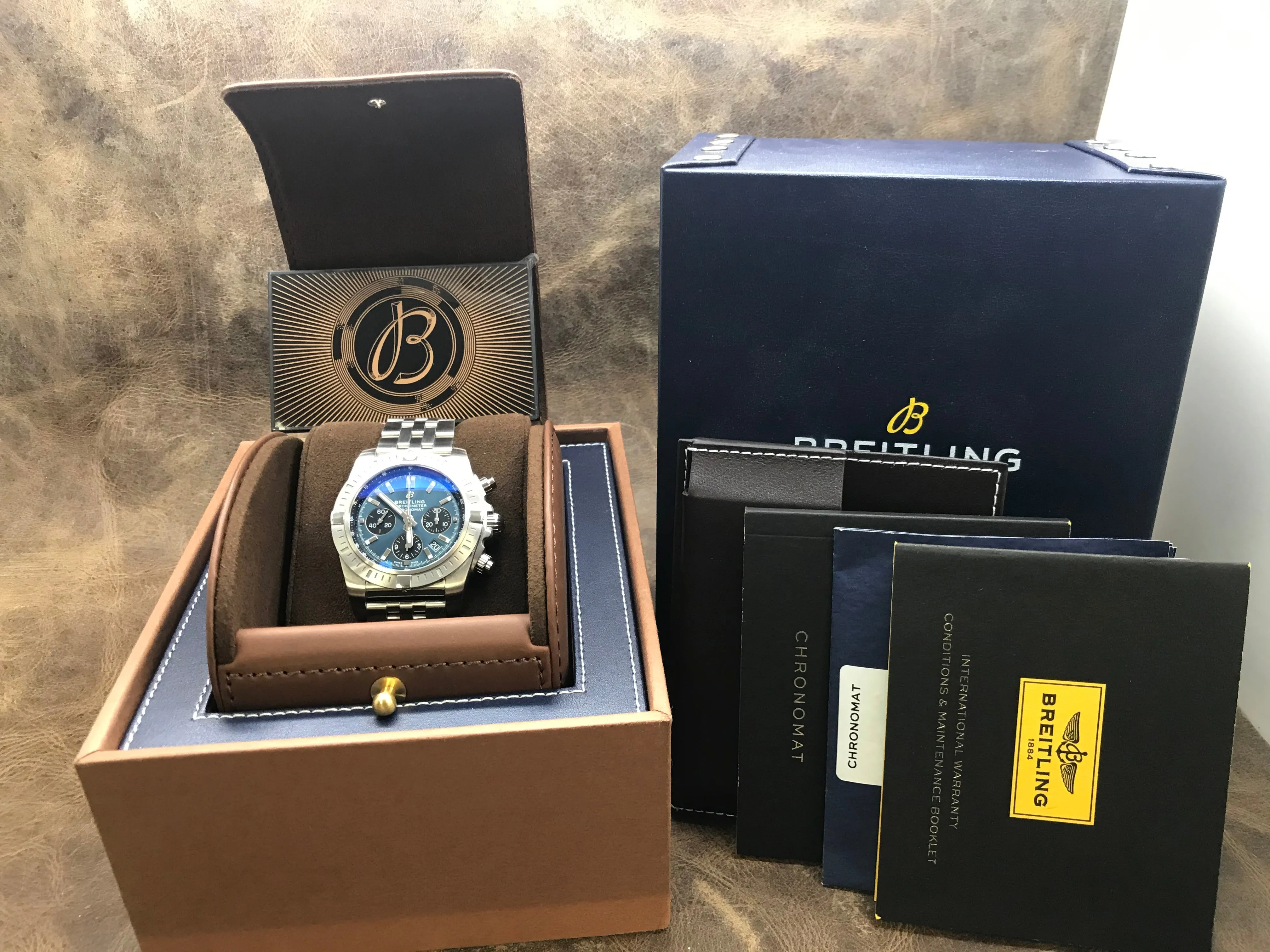 Breitling Chronomat B01 AB0115101C1A1 Blue Dial Automatic Men's Watch