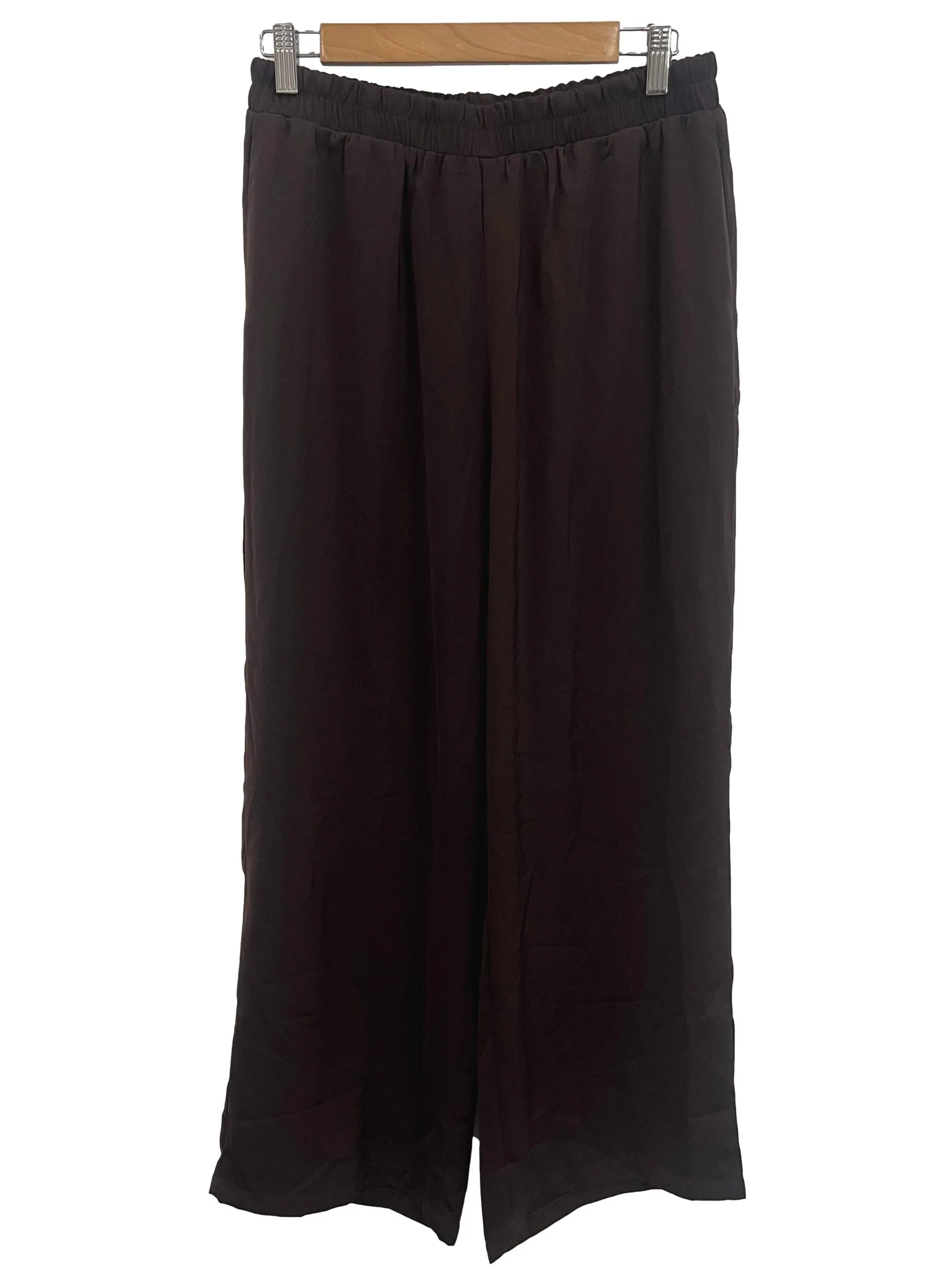 Brown Elastic Waistband Pants
