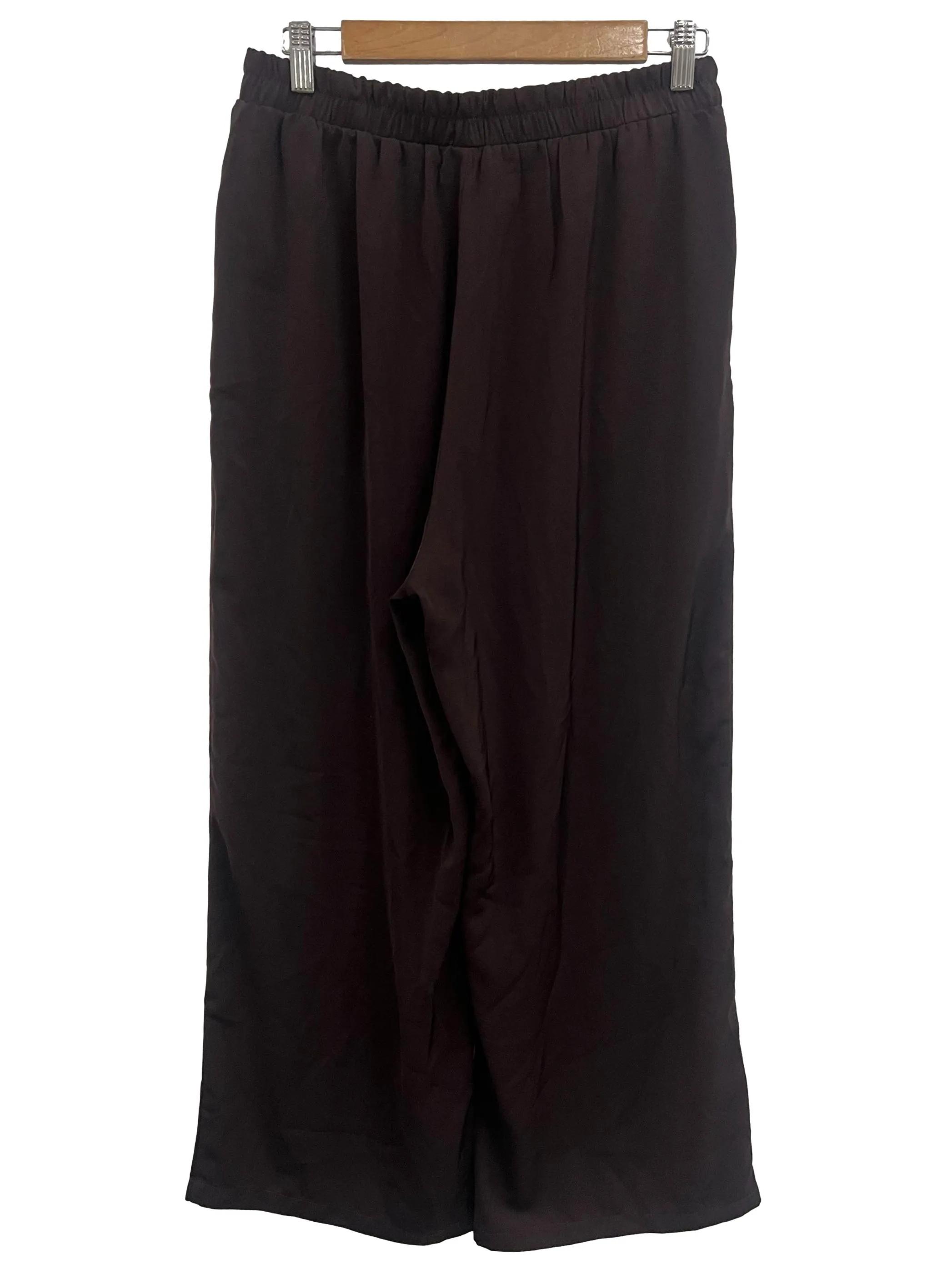Brown Elastic Waistband Pants